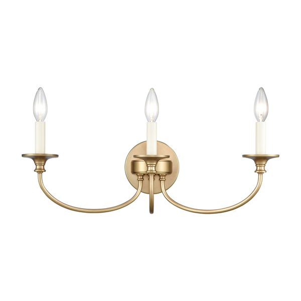 Elk Showroom Cecil 22'' Wide 3Light Vanity Light, Natural Brass 89722/3